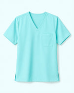 Men's One-Pocket V-neck Scrub Top Surf - Scrubloop
