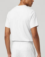 Men's One-Pocket V-neck Scrub Top White - Scrubloop