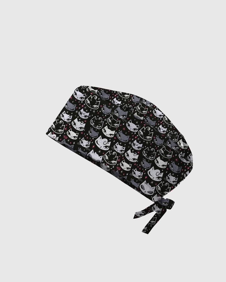 Midnight Cats Scrub Cap