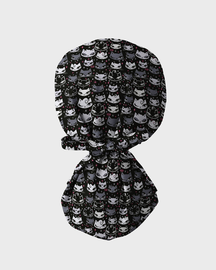 Midnight Cats Scrub Cap