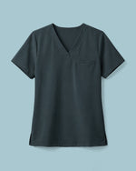 Women's One-Pocket V-neck Scrub Top Dark Harbor