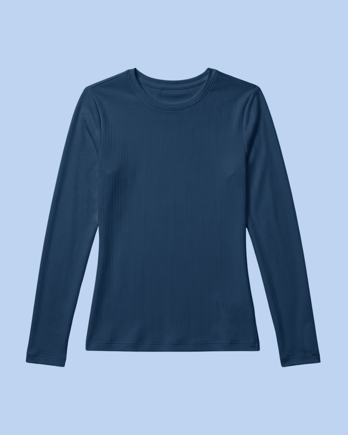 Women's Ribbed Long-Sleeve Underscrub Ocean