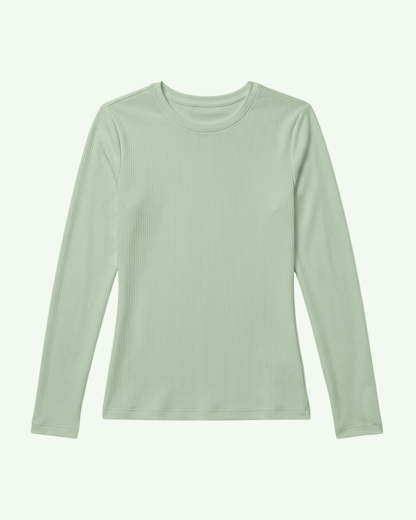Women's Ribbed Long-Sleeve Underscrub Mint