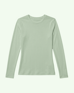 Women's Ribbed Long-Sleeve Underscrub Mint