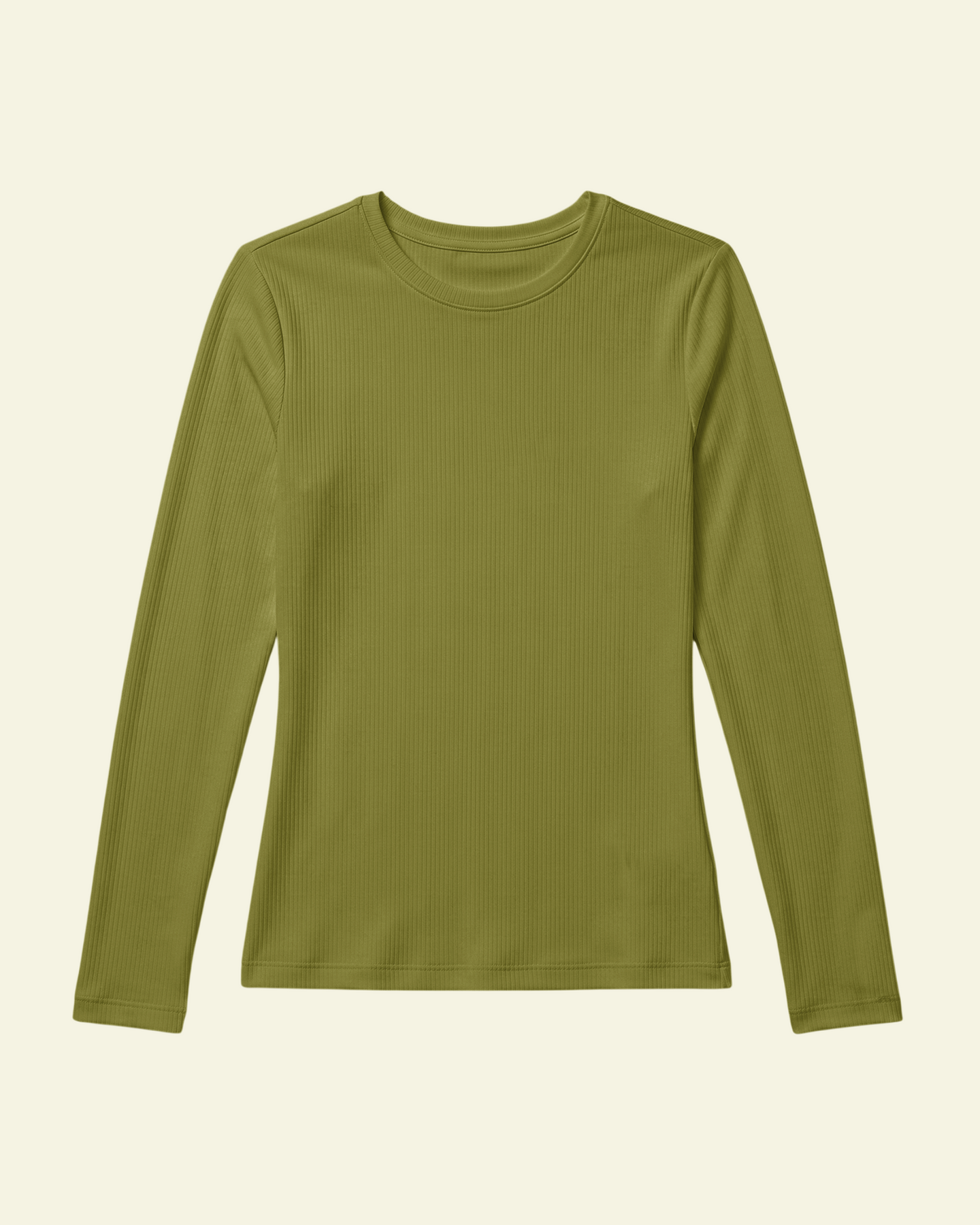 Women's Ribbed Long-Sleeve Underscrub Avocado