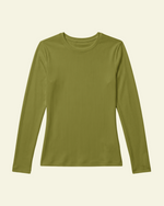 Women's Ribbed Long-Sleeve Underscrub Avocado