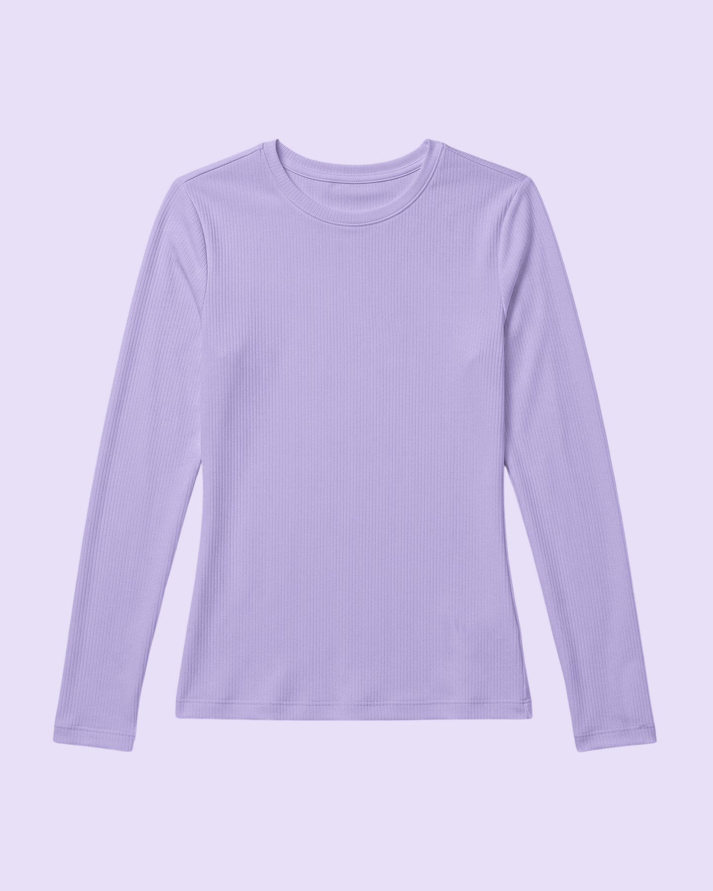 Women's Ribbed Long-Sleeve Underscrub Lavender