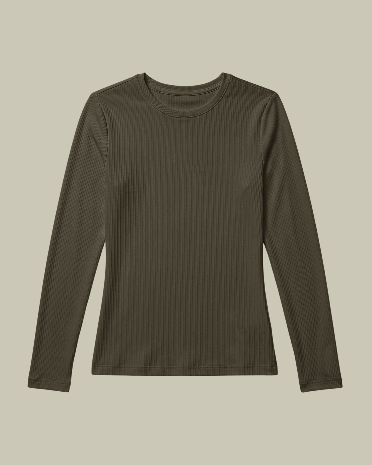 Women's Ribbed Long-Sleeve Underscrub Olive