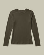 Women's Ribbed Long-Sleeve Underscrub Olive