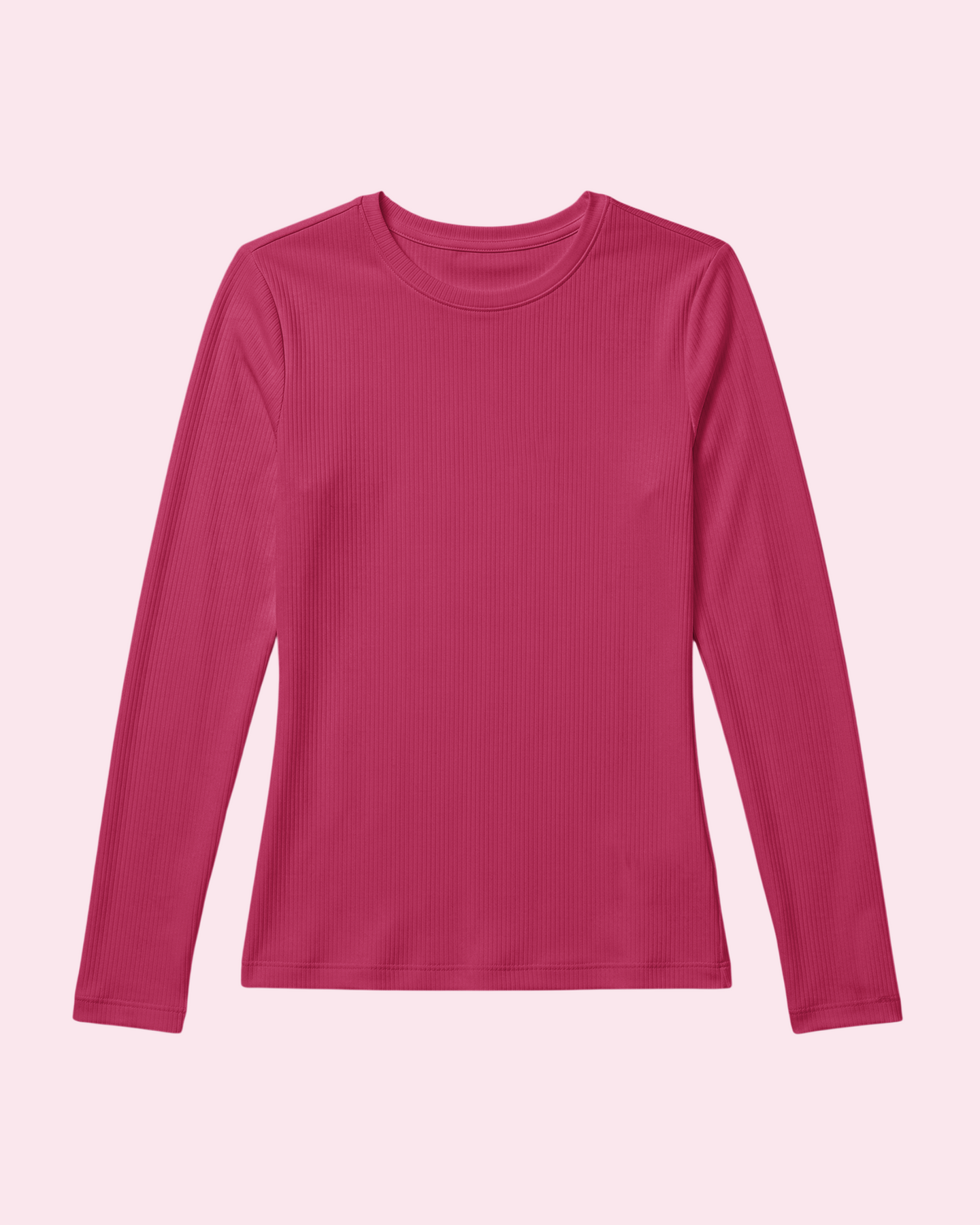 Women's Ribbed Long-Sleeve Underscrub Wild Berry