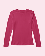 Women's Ribbed Long-Sleeve Underscrub Wild Berry
