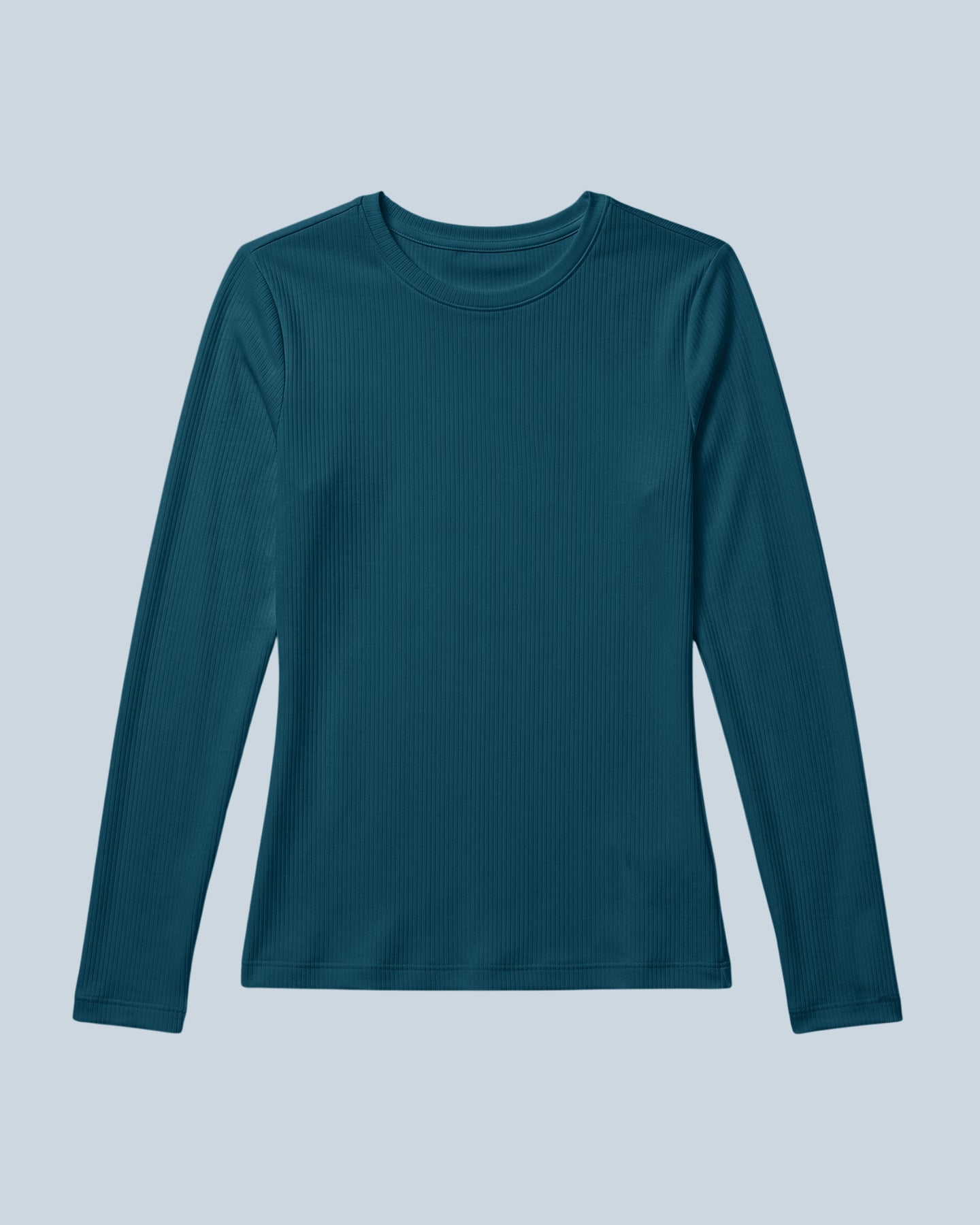 Women's Ribbed Long-Sleeve Underscrub Caribbean Blue