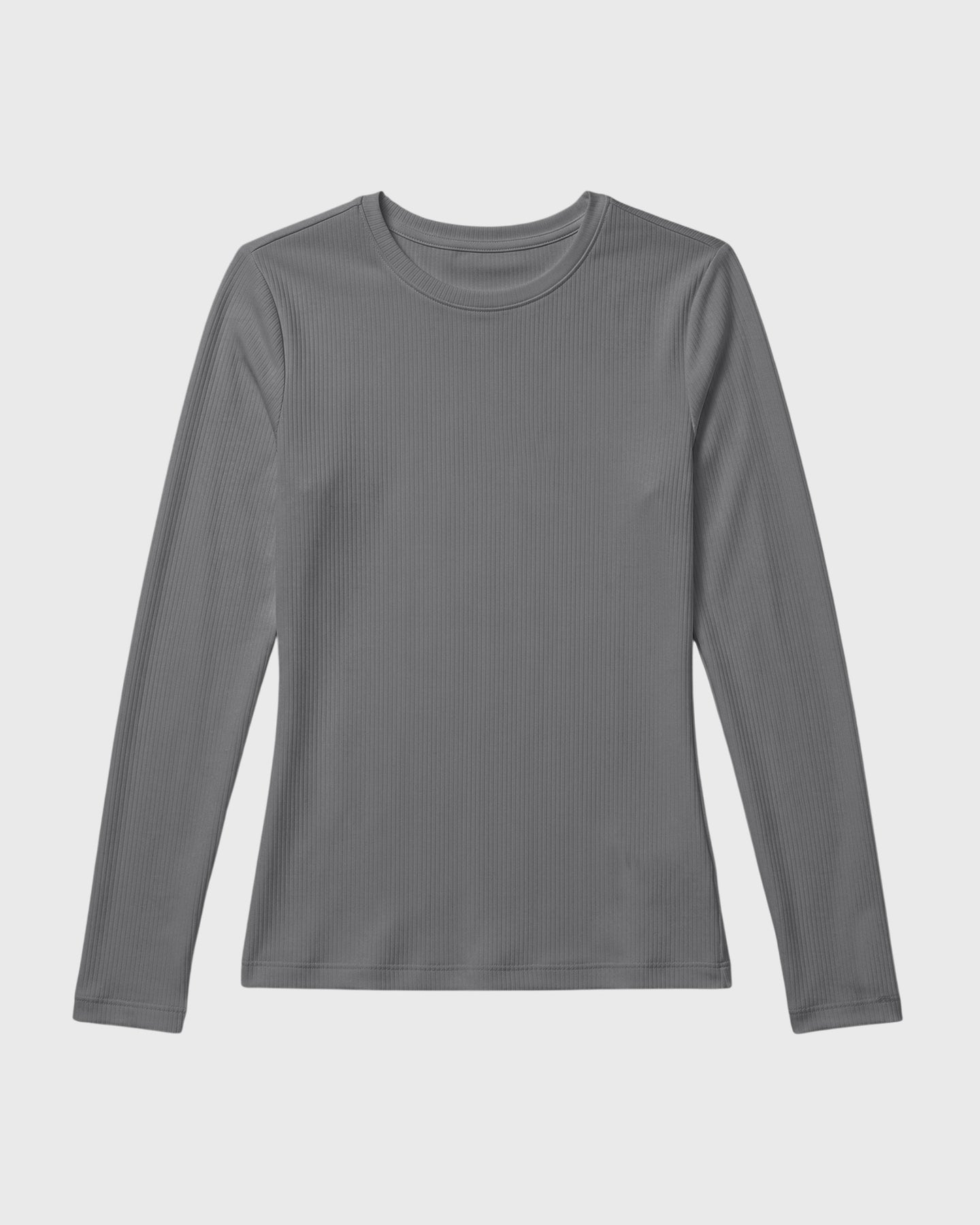 Women's Ribbed Long-Sleeve Underscrub Heather Gray