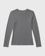 Women's Ribbed Long-Sleeve Underscrub Heather Gray