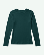 Women's Ribbed Long-Sleeve Underscrub Midnight Green