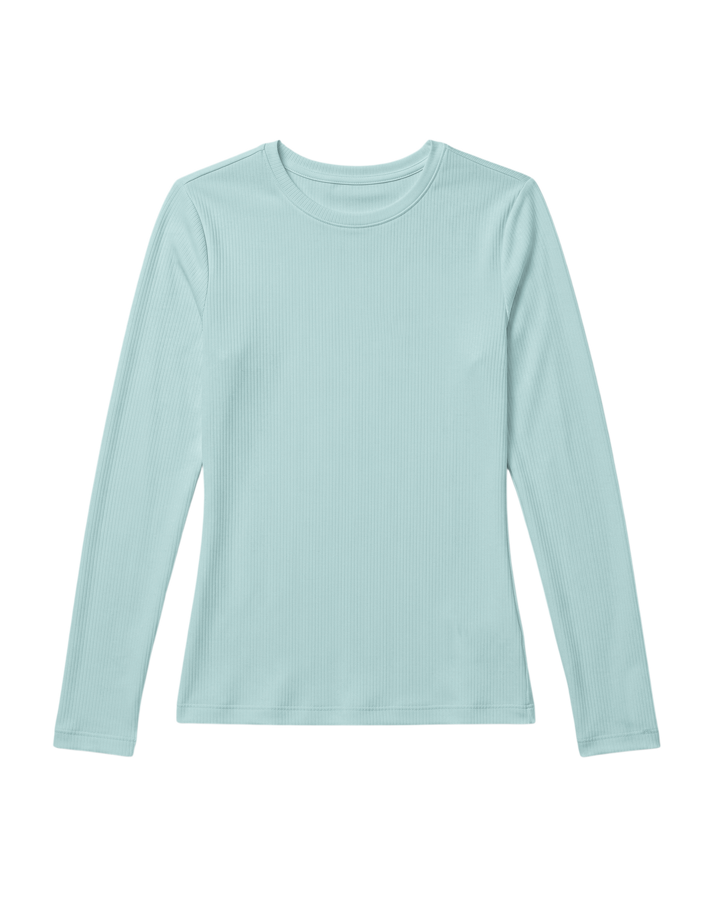 Women's Ribbed Long-Sleeve Underscrub Sky Blue