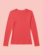 Women's Ribbed Long-Sleeve Underscrub Coral