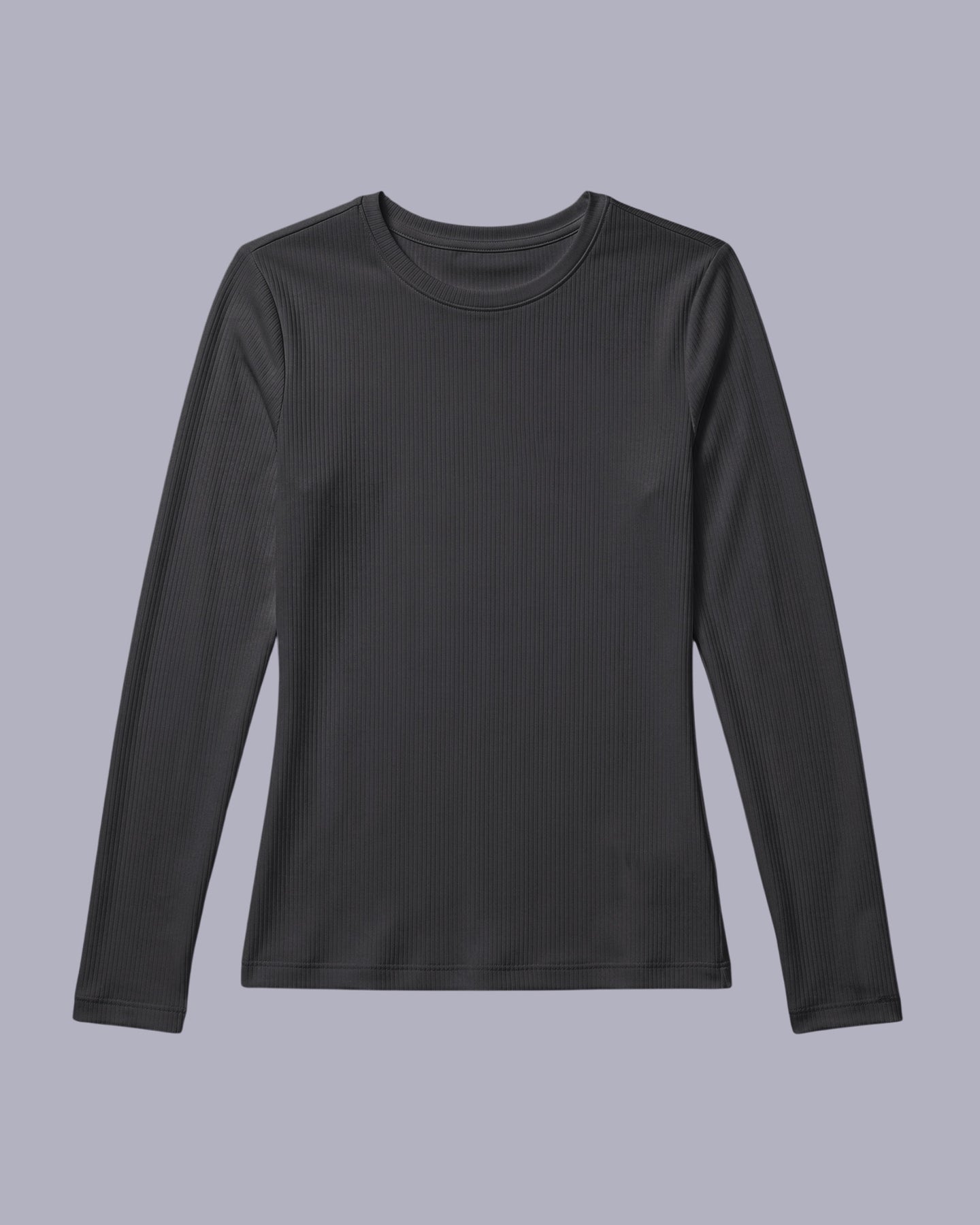 Women's Ribbed Long-Sleeve Underscrub Pewter