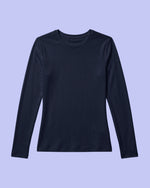 Women's Ribbed Long-Sleeve Underscrub Navy