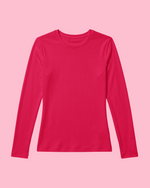 Women's Ribbed Long-Sleeve Underscrub Sangria