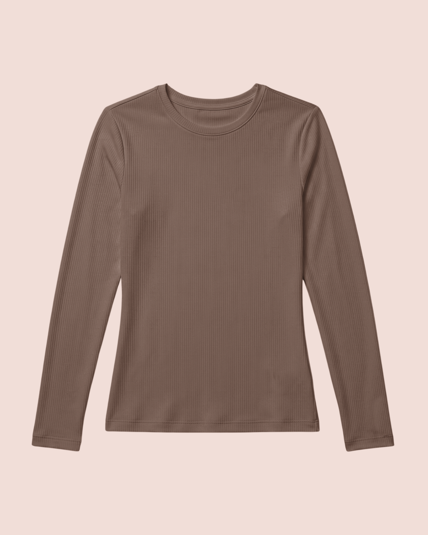Women's Ribbed Long-Sleeve Underscrub Mocha