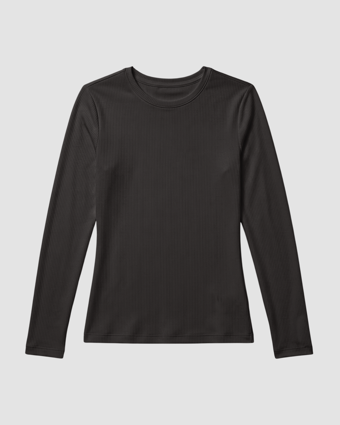 Women's Ribbed Long-Sleeve Underscrub Charcoal