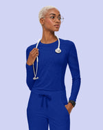 Women's Seamless Long-sleeve Underscrub Galaxy Blue