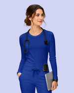 Women's Supersoft Long-Sleeve Underscrub Galaxy Blue