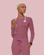 Women's Seamless Long-sleeve Underscrub Mauve