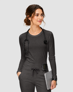 Women's Supersoft Long-Sleeve Underscrub Charcoal