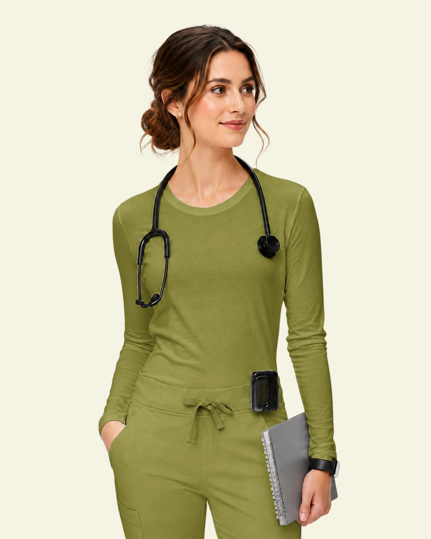 Women's Supersoft Long-Sleeve Underscrub Avocado