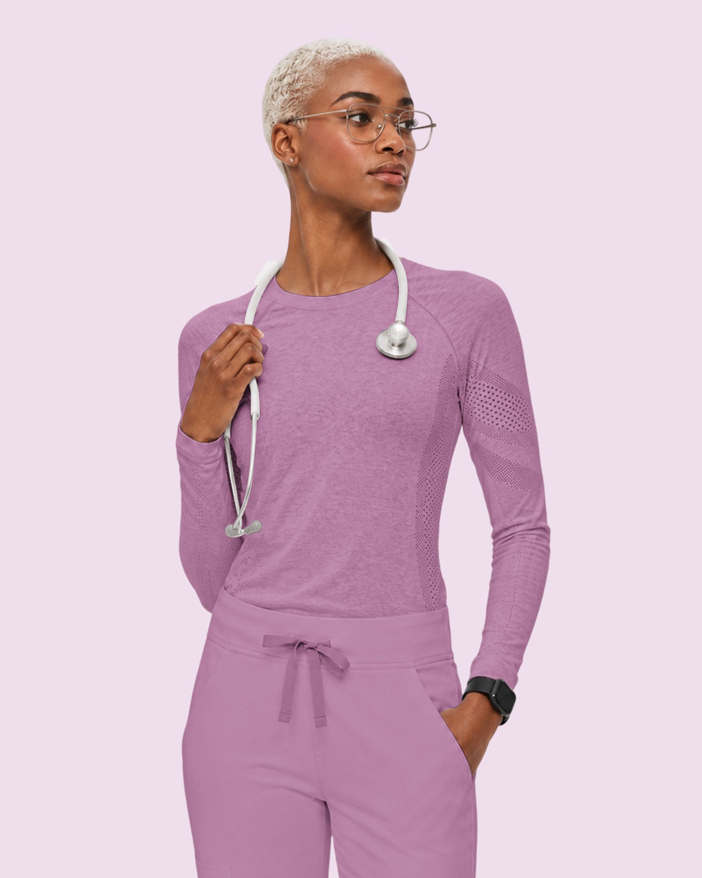 Women's Seamless Long-sleeve Underscrub Lilac
