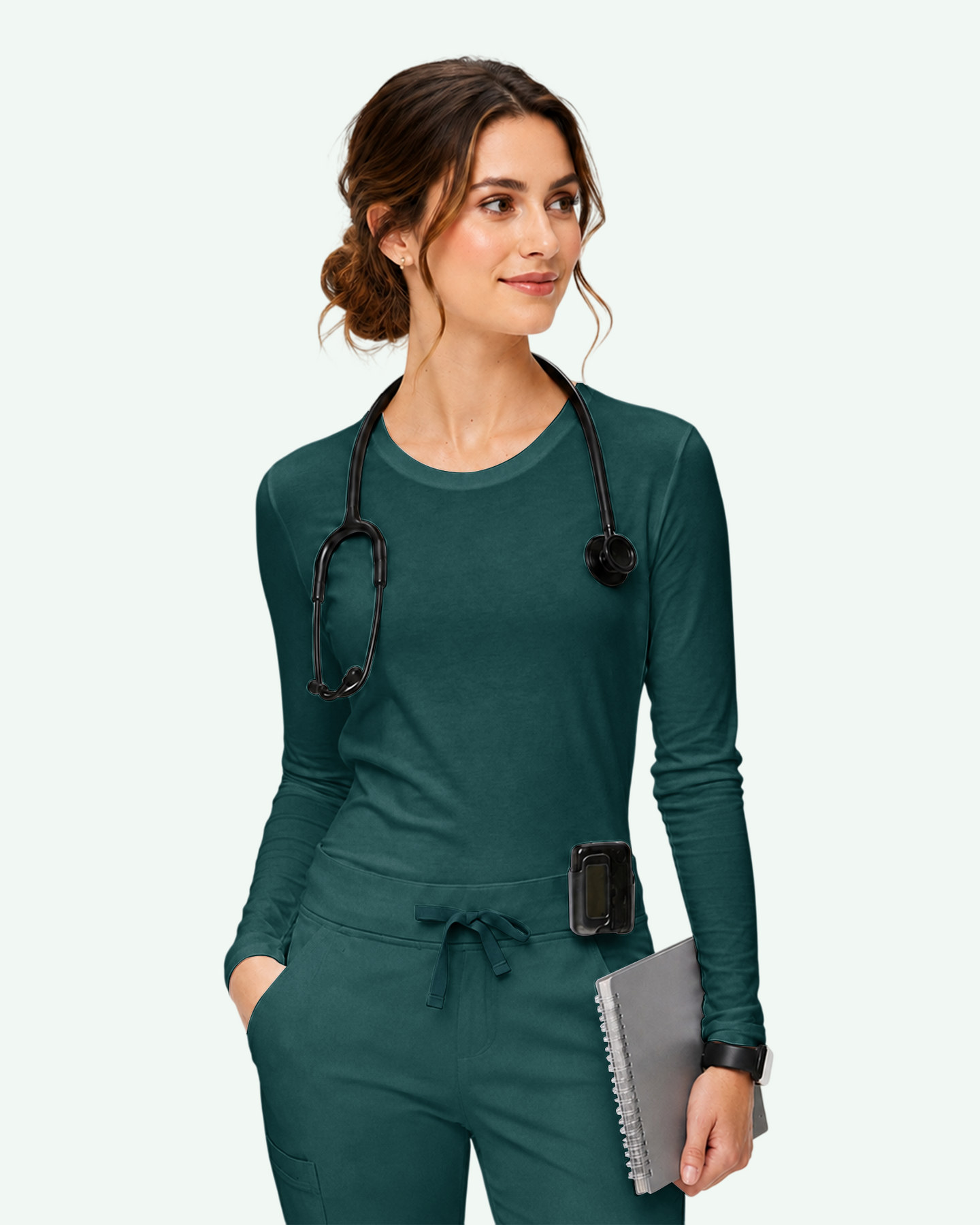 Women's Supersoft Long-Sleeve Underscrub Midnight Green