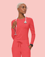 Women's Seamless Long-sleeve Underscrub Coral