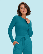 Women's Ribbed Long-Sleeve Underscrub Marina