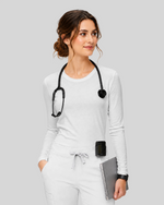Women's Supersoft Long-Sleeve Underscrub White