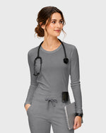 Women's Supersoft Long-Sleeve Underscrub Heather Gray