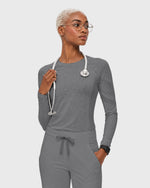 Women's Seamless Long-sleeve Underscrub Heather Gray