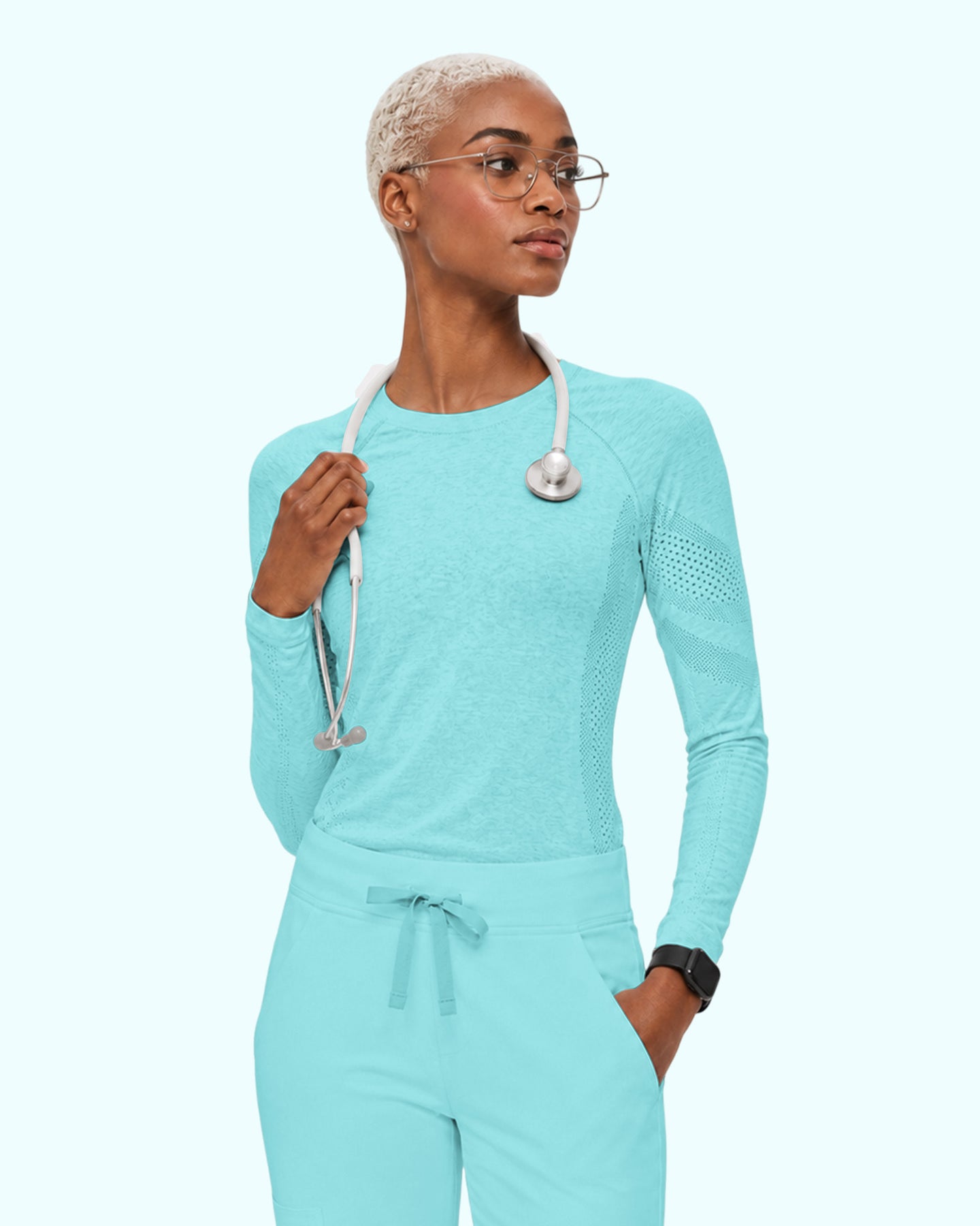 Women's Seamless Long-sleeve Underscrub Surf