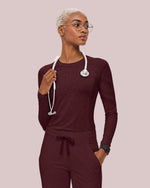 Women's Seamless Long-sleeve Underscrub Burgundy
