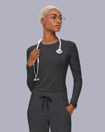 Women's Seamless Long-sleeve Underscrub Pewter