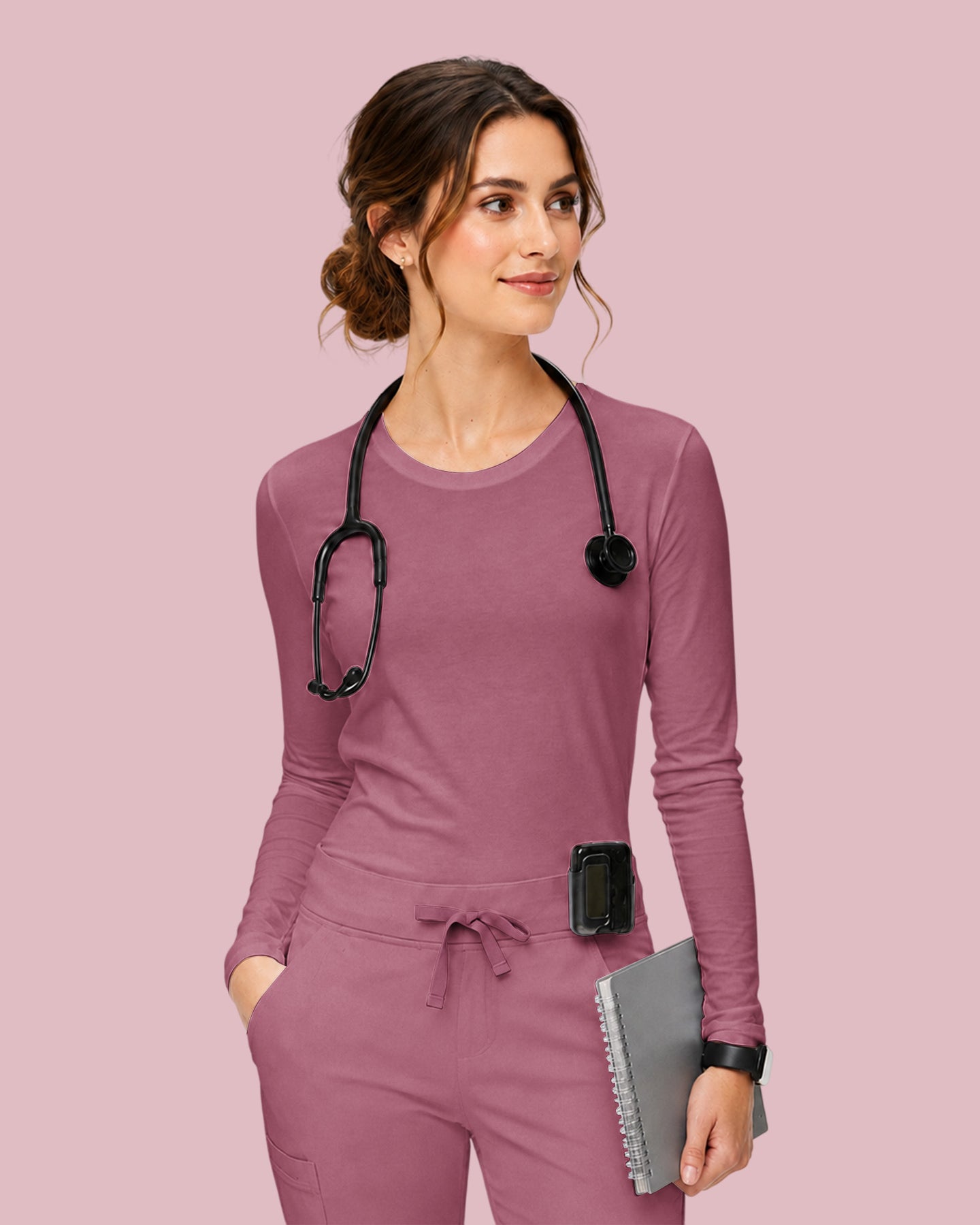 Women's Supersoft Long-Sleeve Underscrub Mauve
