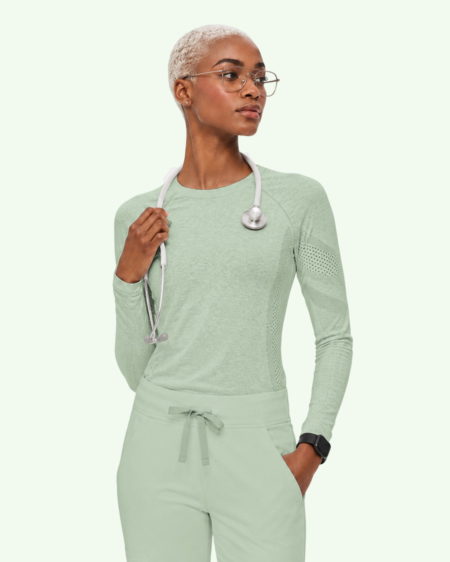Women's Seamless Long-sleeve Underscrub Mint