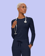 Women's Seamless Long-sleeve Underscrub Navy