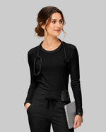 Women's Supersoft Long-Sleeve Underscrub Black