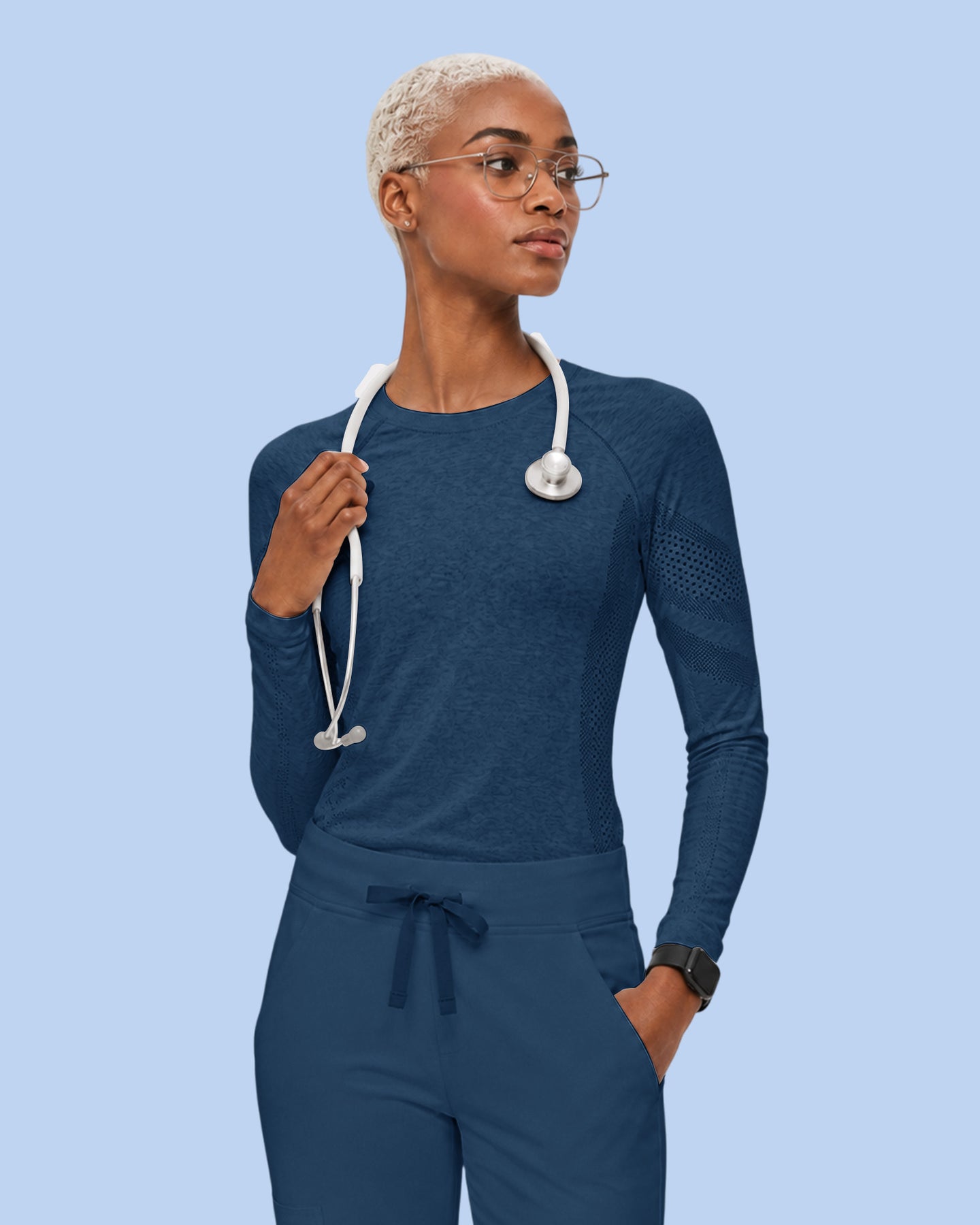 Women's Seamless Long-sleeve Underscrub Ocean