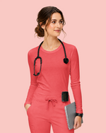 Women's Supersoft Long-Sleeve Underscrub Coral