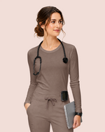Women's Supersoft Long-Sleeve Underscrub Mocha