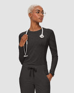 Women's Seamless Long-sleeve Underscrub Charcoal