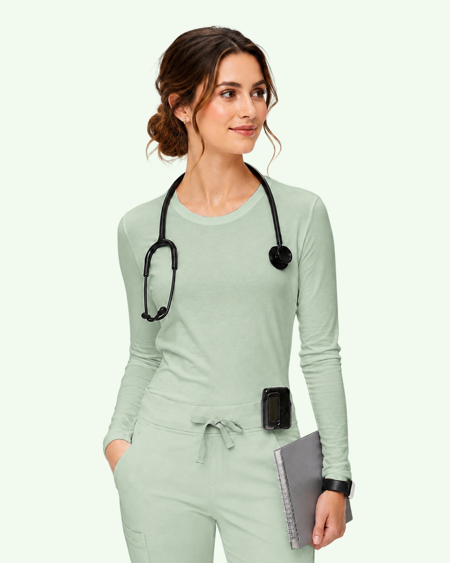 Women's Supersoft Long-Sleeve Underscrub Mint